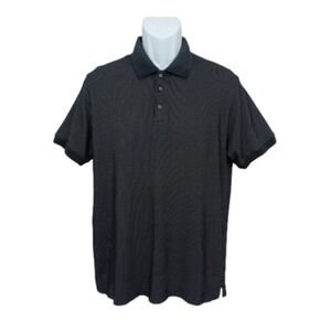 Cactus Man Ricky Singh Navy Blue Three Button Collar Polo Shirt Top NWOT Large